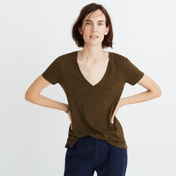Madewell Tops - MADEWELL Whisper Cotton V-neck Tee
